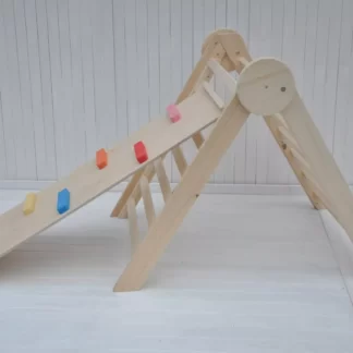 Klatretrekant sæt Cirkel Sammenfoldeligt klatretrekant sæt med glidende rampe Inspireret af Emmi Pickler fås til bedste udsalgspriser med gratis levering fra BarinToys dansk butik